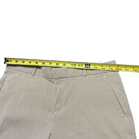 BANANA REPUBLIC Brown White Striped Bermuda Shorts Size 6 - Picture 5 of 6